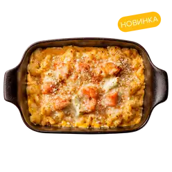 Mac&Cheese c лососем и креветкой