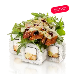 Фреш Ролл с угрем и соусом свит васаби