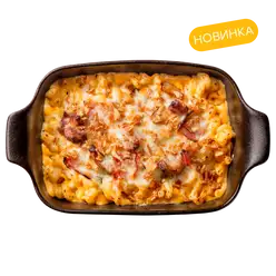 Mac&Cheese с цыпленком и жареным беконом