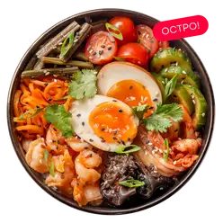 Пибимпап с креветкой в сладком чили