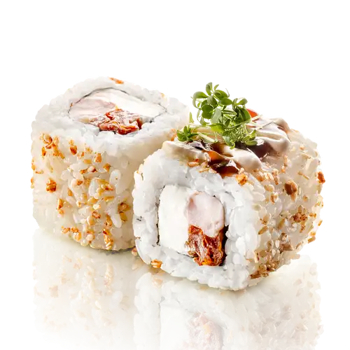 Ролл с креветкой и вялеными томатами